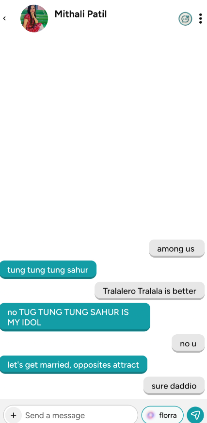 Flutrr Message Between me and my new Wifey