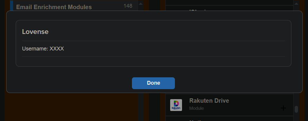 screenshot showing lovense module