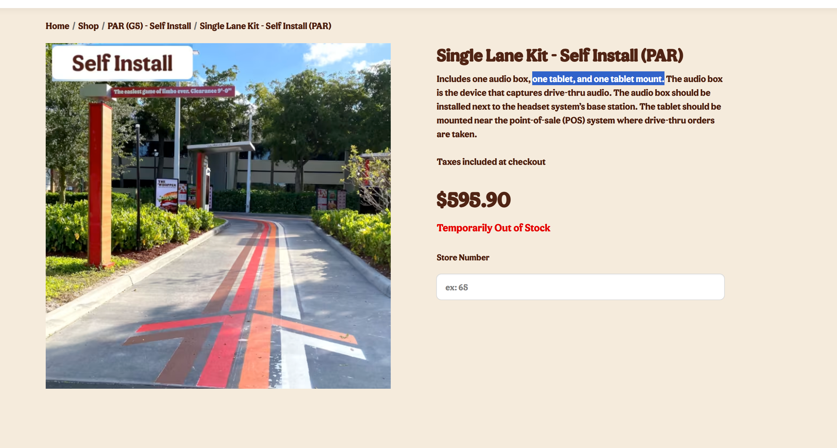 Single Lane Kit